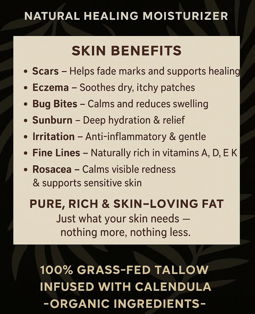 TALLOW BALM GFCR (CREMA DE SEBO DE RES) 100g - Grass Fed Costa Rica ...